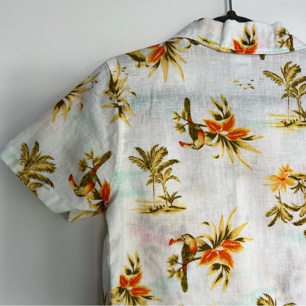 Short-Sleeve‎ Linen-Blend Pocket Shirt for Boys 18-24 M